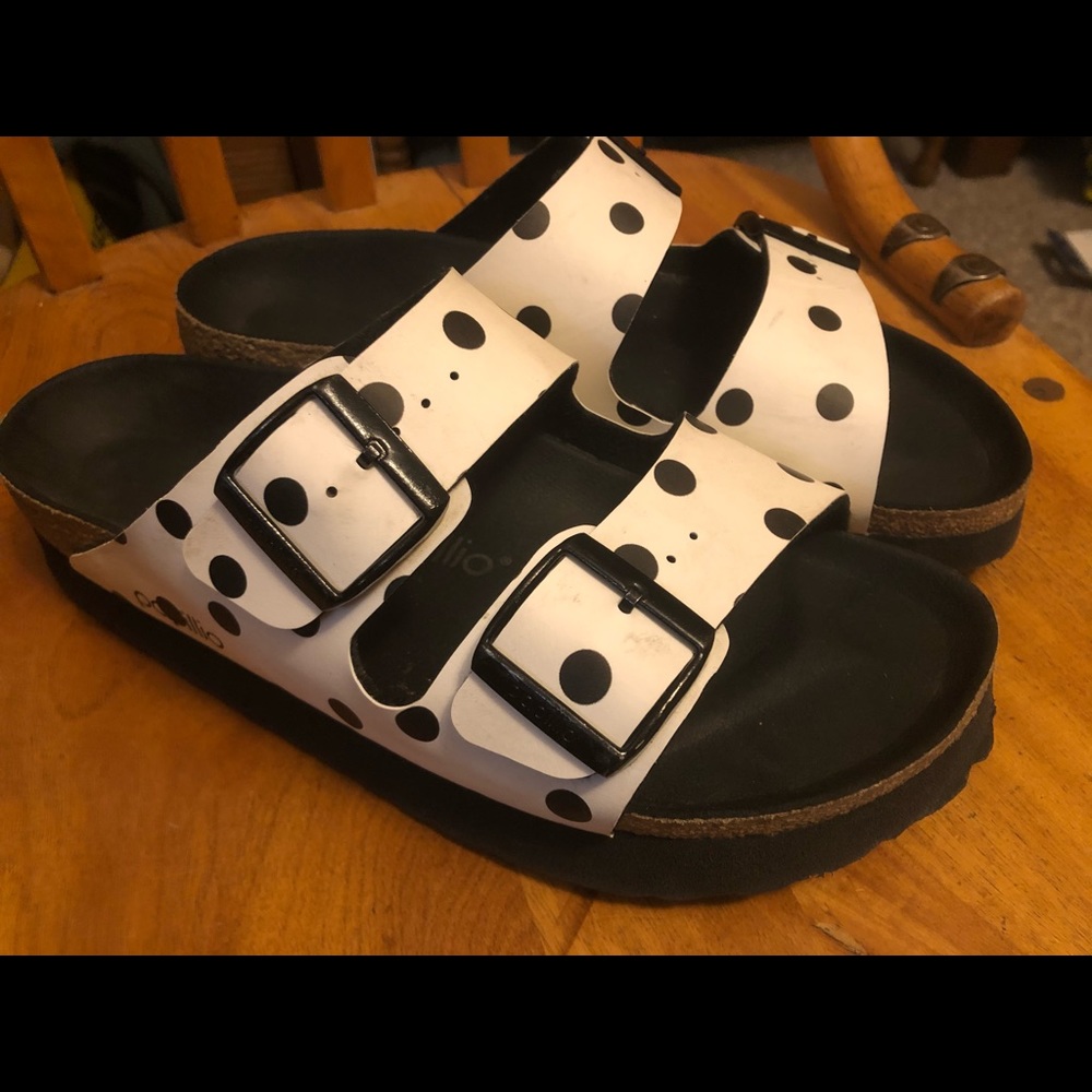 Polka Dot Platform Birkenstock’s sz 39 narrow